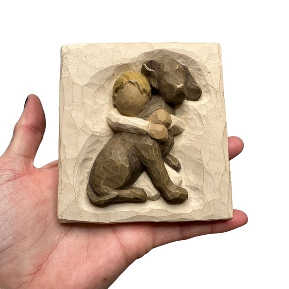 Willow Tree Accents Willow Tree Hug Plaque Dog Love Friendship